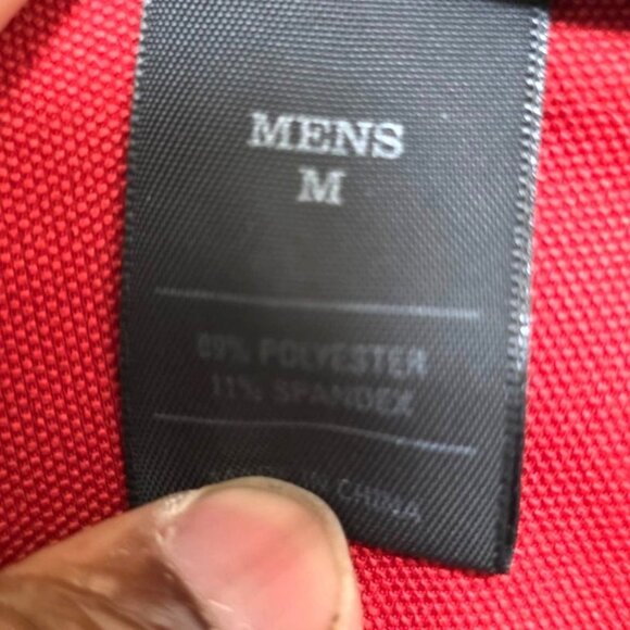 REI Men's Red & Gray Softshell Jacket With Hood Full-Zip Front Chest Pocket Size - Picture 10 of 10